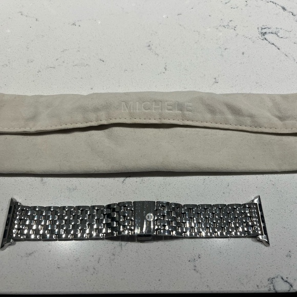 MICHELE Apple Watch Stainless Steel Bracelet Strap/38, 40, 42 & 44MM - Picture 1 of 3